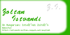 zoltan istvandi business card